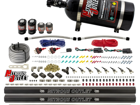 4 Cylinder 4 Solenoid Dual Stage Direct Port System With Dual Injection Rails (E85) - 45-55 PSI Cheap