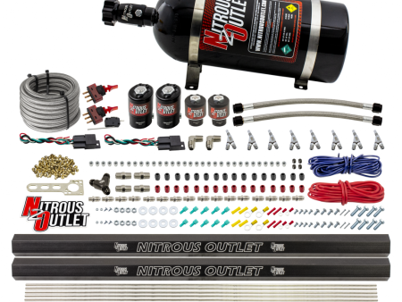 4 Cylinder 4 Solenoid Dual Stage Direct Port System With Dual Injection Rails, SBT Nozzle (Gas) - 45-55 PSI Discount