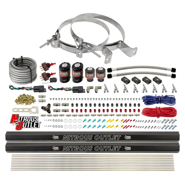 4 Cylinder 4 Solenoid Dual Stage Direct Port System With Distribution Blocks, SBT Nozzle (Gas) - 45-55 PSI For Cheap