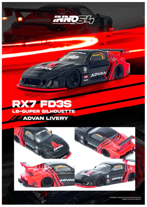 Inno64 LBWK RX-7 FD3S LB-Super Silhouette Advan Livery Online