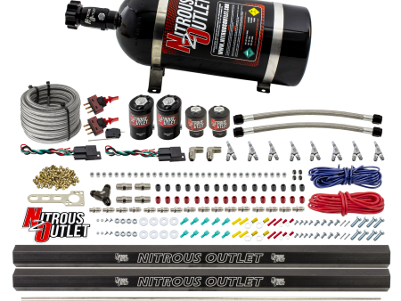 4 Cylinder 4 Solenoid Dual Stage Direct Port System With Dual Injection Rails, SBT Nozzle (E85) For Cheap