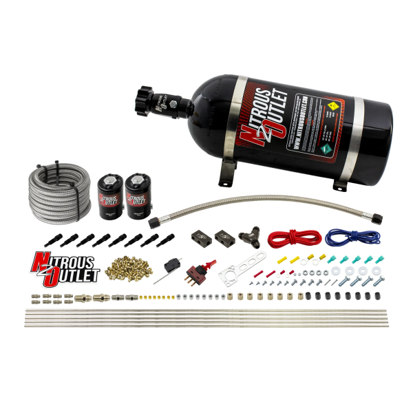 8 Cylinder Dry Direct Port System - .112 Nitrous - Straight Blow Through Nozzles For Sale