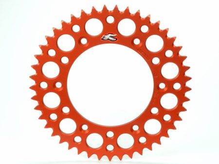 Renthal KTM Husqvarna GasGas Rear Grooved Sprocket - Orange 520-54P Teeth Fashion