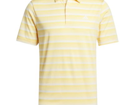 adidas 2 Colour Stripe Polo Shirt - Semi Spark Ivory Online Sale