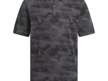 adidas Go-To Print Polo Shirt - Black on Sale