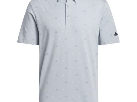 adidas Go-To Print 2 Polo Shirt - Light Grey For Cheap