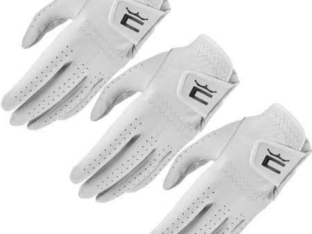 Cobra Pur Tour Cabretta Leather Golf Glove - White - 3 Pack Hot on Sale