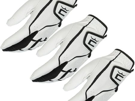 Cobra Microgrip Flex Leather Golf Glove - White - 3 Pack Online