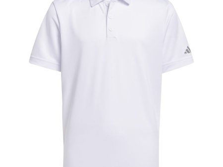 adidas Junior Boys Performance Polo Shirt - White Sale