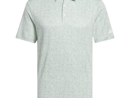 adidas Fairway Jacquard Polo Shirt - Semi Green Spark Cheap